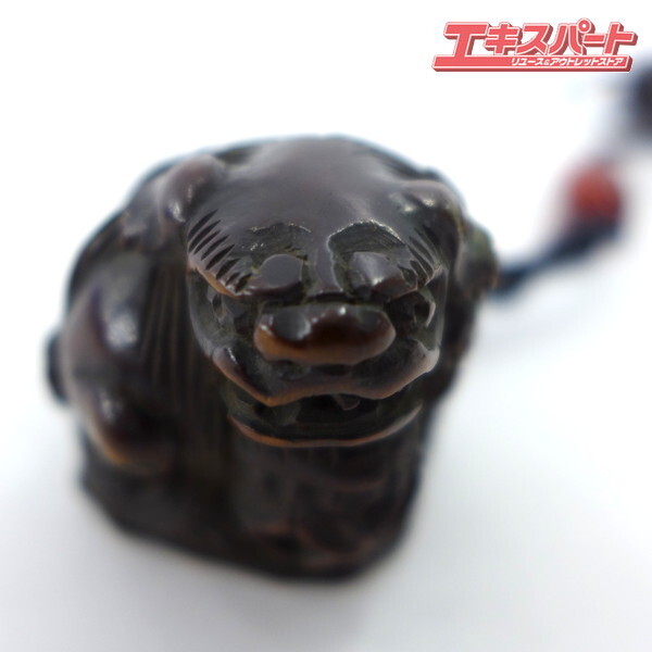 詳細不明 骨董品 印籠 獅子根付 時代提物 木彫 公田店(根付 詳細不明 骨董品 印籠 獅子根付 時代提物 木彫 公田店(根付