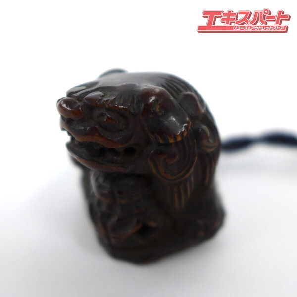 詳細不明 骨董品 印籠 獅子根付 時代提物 木彫 公田店(根付 詳細不明 骨董品 印籠 獅子根付 時代提物 木彫 公田店(根付
