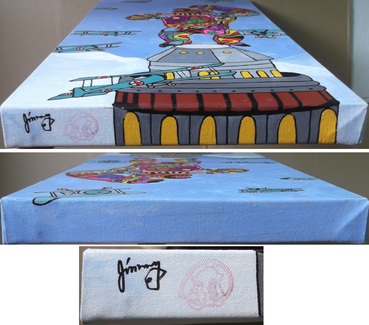 3D絵画 特別仕様のキャンバス 悲しみのキングコング ジミー大西 Jimmy 3D絵画 特別仕様のキャンバス 大判の作品 悲しみのキング