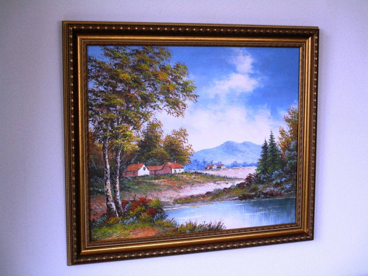 絵画 油絵 風景画 嵐の去った田舎風景 N15 12号 令和7年4月入荷 絵画 油絵 風景画 嵐の去った田舎風景 N15 12号 令和7年4月入荷