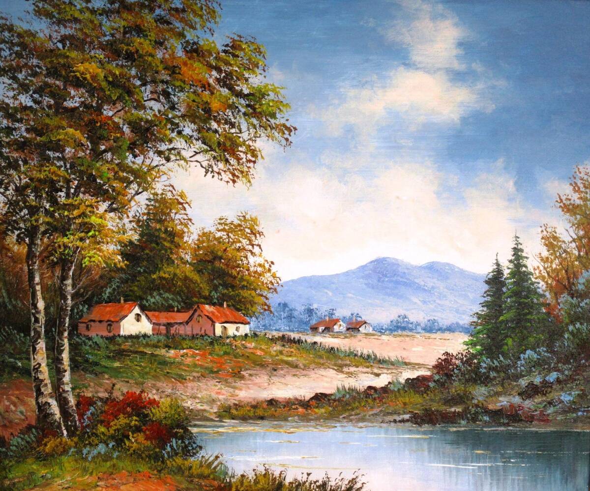 絵画 油絵 風景画 嵐の去った田舎風景 N15 12号 令和7年4月入荷 絵画 油絵 風景画 嵐の去った田舎風景 N15 12号 令和7年4月入荷