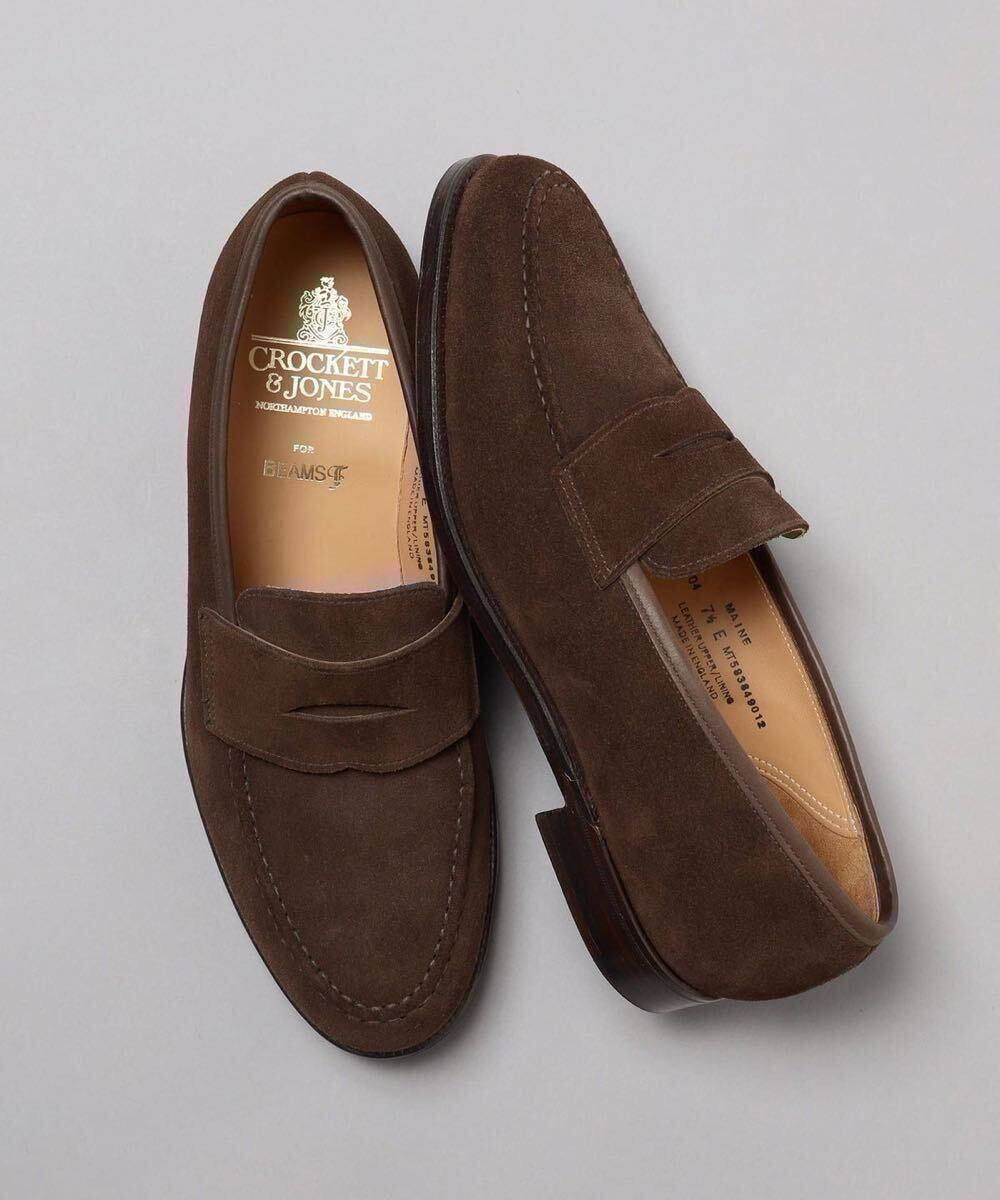 CROCKETT&JONES×BEAMS F MAINE UK7E ダークブラウンスエード CROCKETT&JONES×BEAMS F MAINE UK7E ダークブラウンスエード
