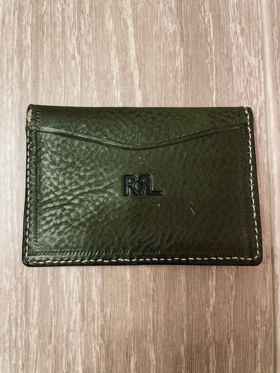 大注目 新品未使用 傑作 RRL ダブルアールエル カードケース 本革 財布 Accessory