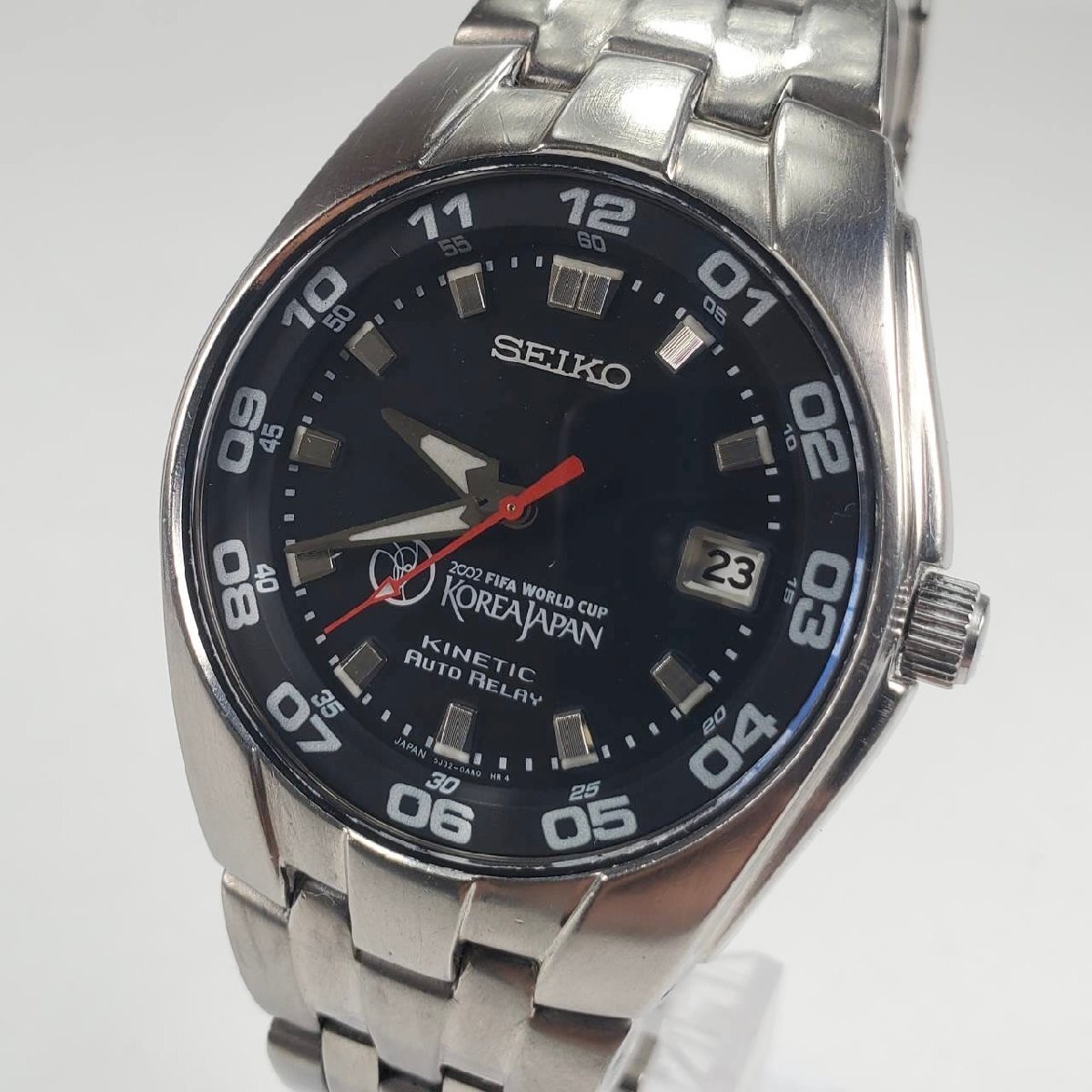 稼働】SEIKO キネティック 2002年 FIFA WORLDCUP 5J82-0AA0 稼働】SEIKO キネティック 2002年 FIFA WORLDCUP 5J82-0AA0