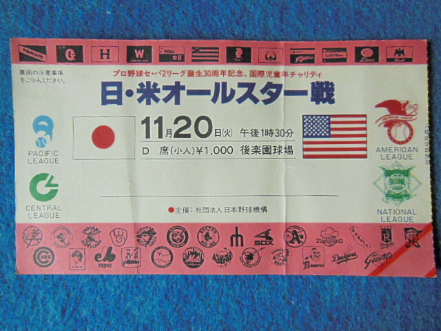 1979年 日米オールスター戦 後楽園球場 3枚 半券 使用済み【検索 1979年 日米オールスター戦 後楽園球場 3枚 半券 使用済み【検索