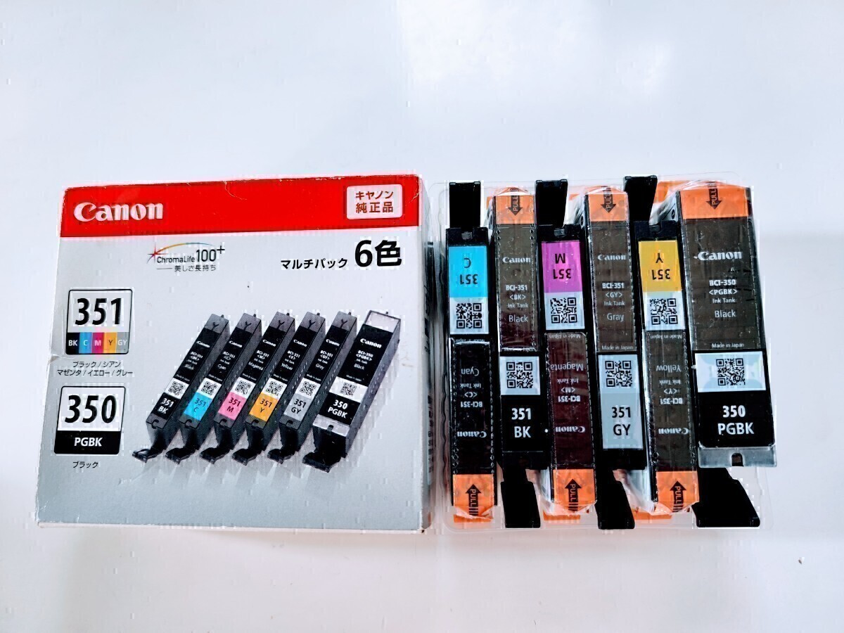 未使用Canon キャノン純正インクカートリッジBCI−351+350/6点 未使用Canon キャノン純正インクカートリッジBCI−351+350/6点