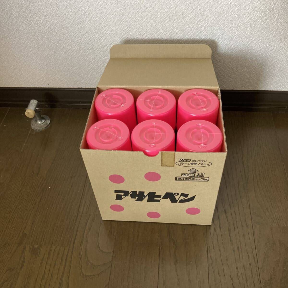 アサヒペン　蛍光涂料スプレー　ピンク　6本