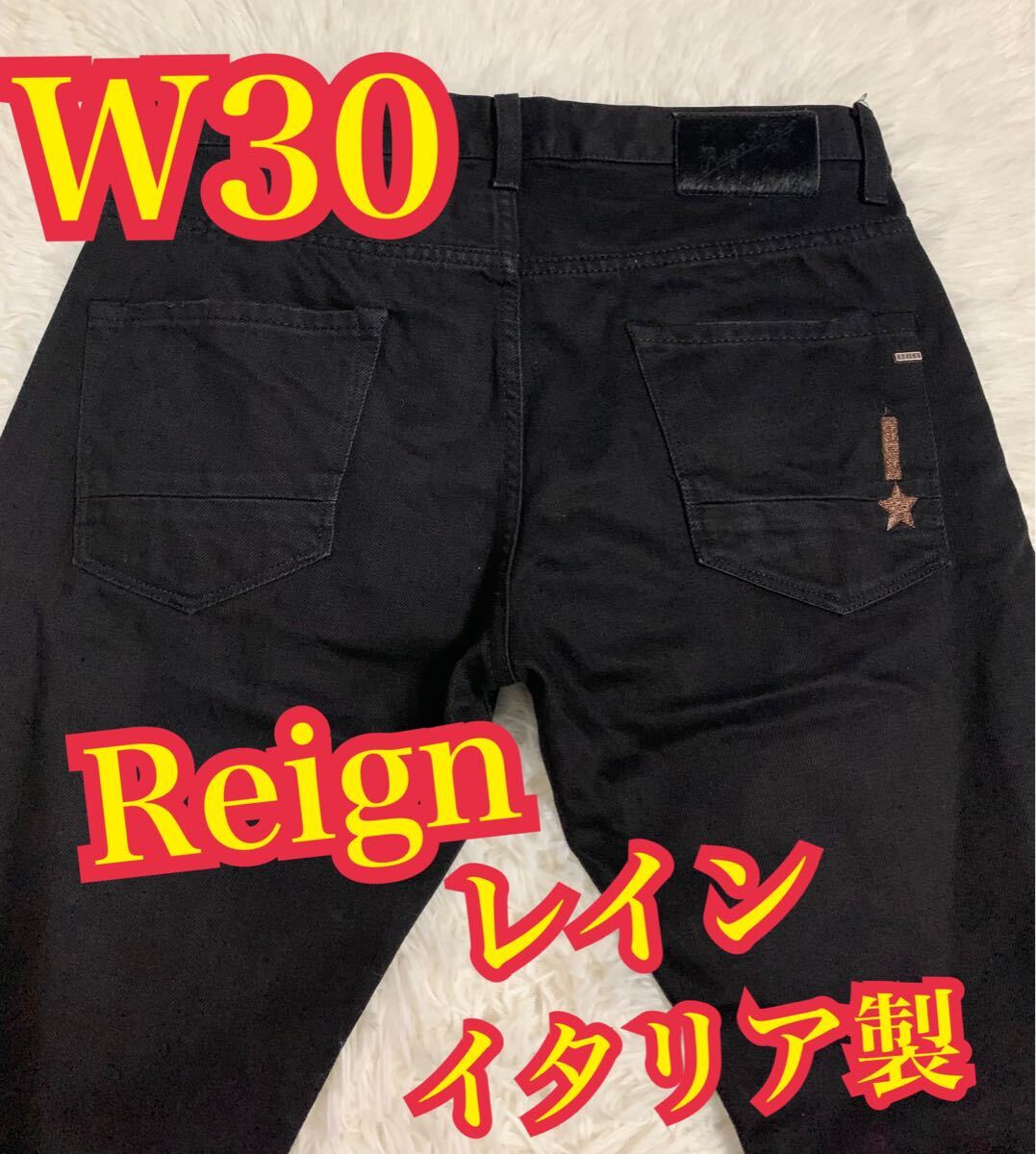 Reign レイン デニム ジーンズ ダメージ加工 ブラックデニム Reign レイン デニム ジーンズ ダメージ加工 ブラックデニム