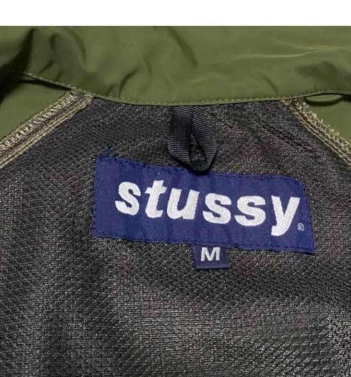 old stussy 90s ナイロン リフレクター ジャケット カーキ old stussy 90s ナイロン リフレクター ジャケット カーキ