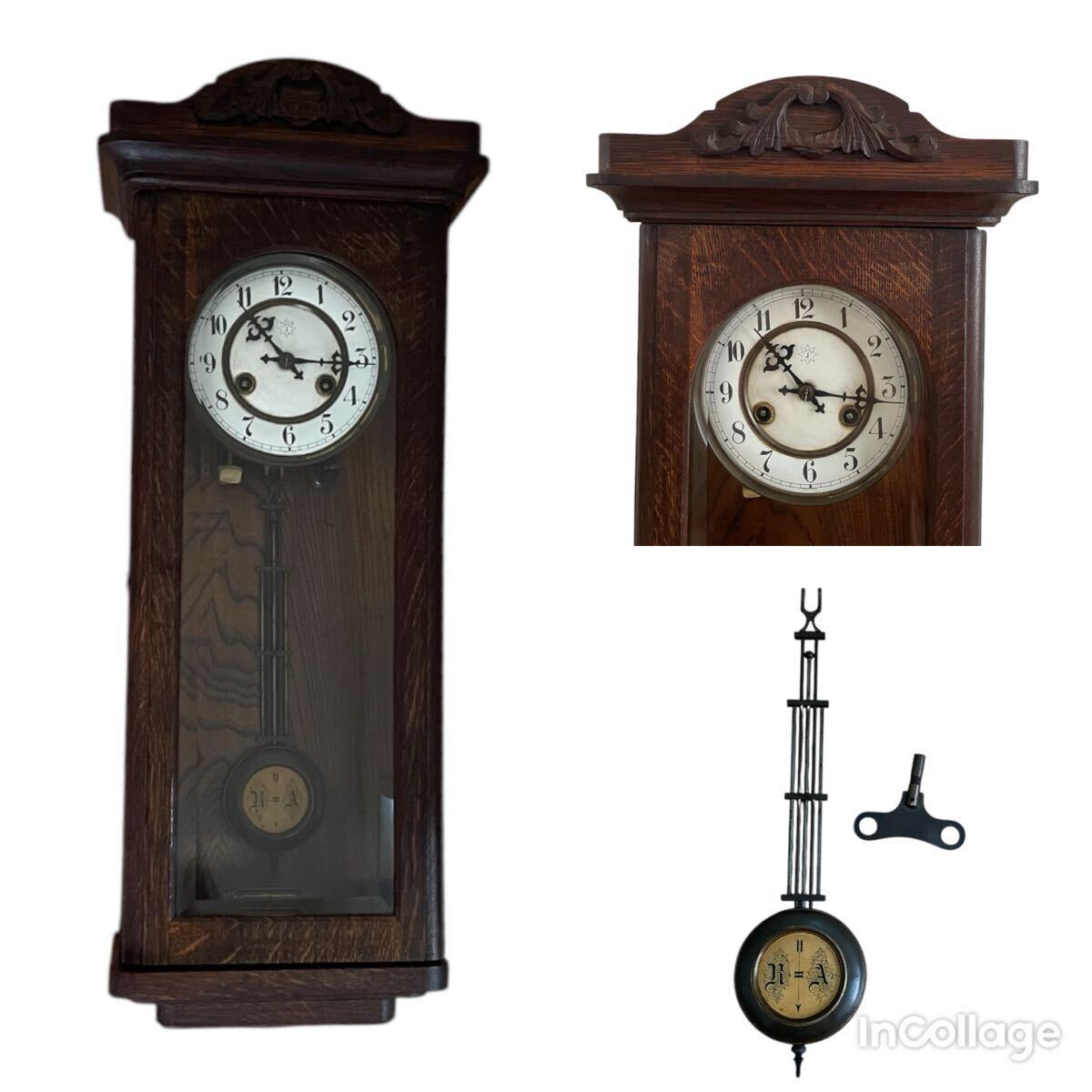希少 動作品 古時計 明治時代 ドイツ製 ユンハンス JUNGHANS 希少 動作品 古時計 明治時代 ドイツ製 ユンハンス JUNGHANS