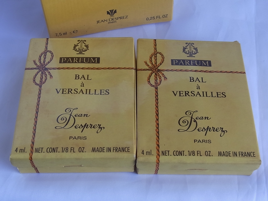JEAN DESPREZ ジャン デプレ★Bal a Versailles バラヴェルサイユ PARFUM 7.5ml & 4ml x 2、香水3点,箱入/未使用 *長期個人保管品_画像4