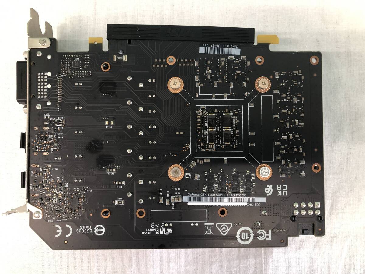 動作確認済】MSI GeForce GTX 1660 SUPER AERO ITX OC(管理 動作確認済】MSI GeForce GTX 1660 SUPER AERO ITX OC(管理
