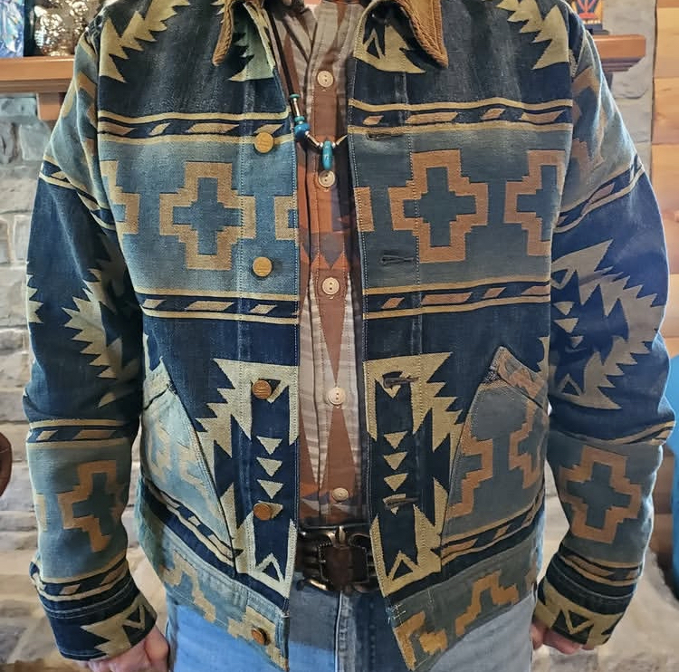 新品 RRL ネイティブ柄 ジャケット Mサイズ ジャガード 新品 RRL ネイティブ柄 ジャケット Mサイズ ジャガード
