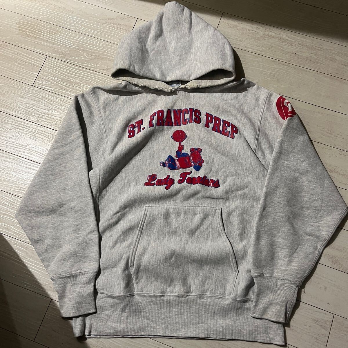 レアプリント!90s CHAMPION REVERSE WEAVE PARKA 袖プリント レアプリント!90s CHAMPION REVERSE WEAVE PARKA 袖プリント