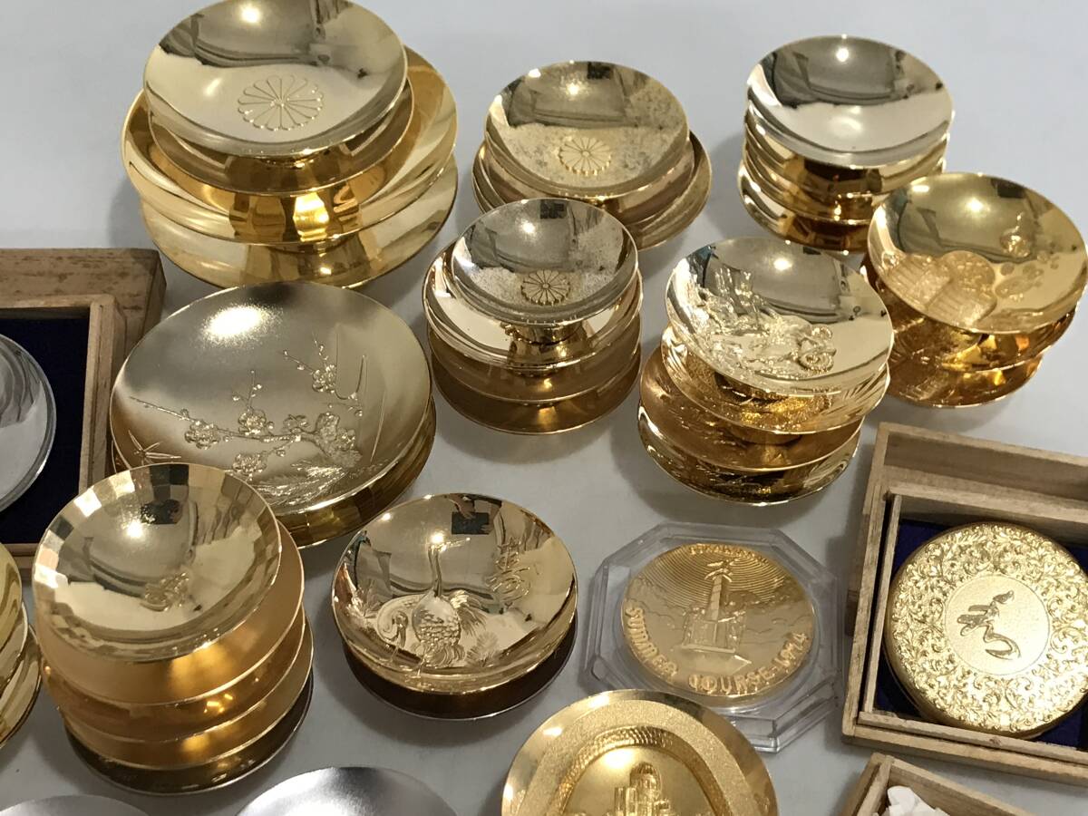HG7826 金杯 銀杯 まとめて 重量約4.6kg 金メッキ 24KGP 酒器 盃 HG7826 金杯 銀杯 まとめて 重量約4.6kg 金メッキ 24KGP 酒器 盃
