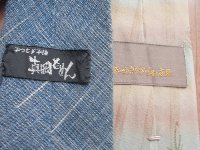 ネクタイ6本セット 送料185円 手つむぎ手織り真岡もめん/BURTON/Roland Eveline/Uno Gaude_画像4