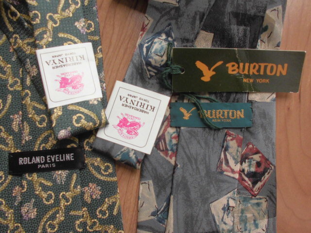 ネクタイ6本セット 送料185円 手つむぎ手織り真岡もめん/BURTON/Roland Eveline/Uno Gaude_画像5