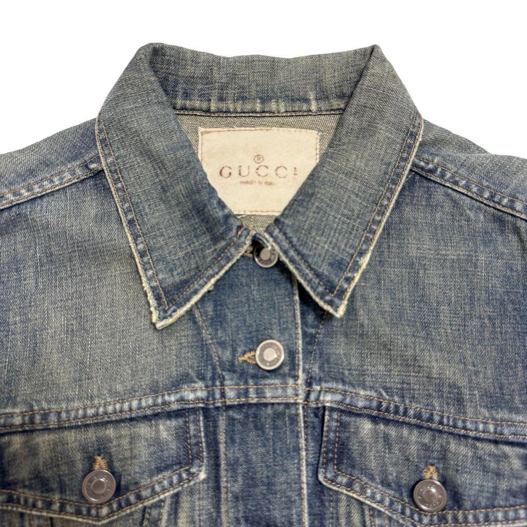 GUCCI グッチ デニム ジャケット Gジャン ブルゾン 表記サイズ40 GUCCI グッチ デニム ジャケット Gジャン ブルゾン 表記サイズ40