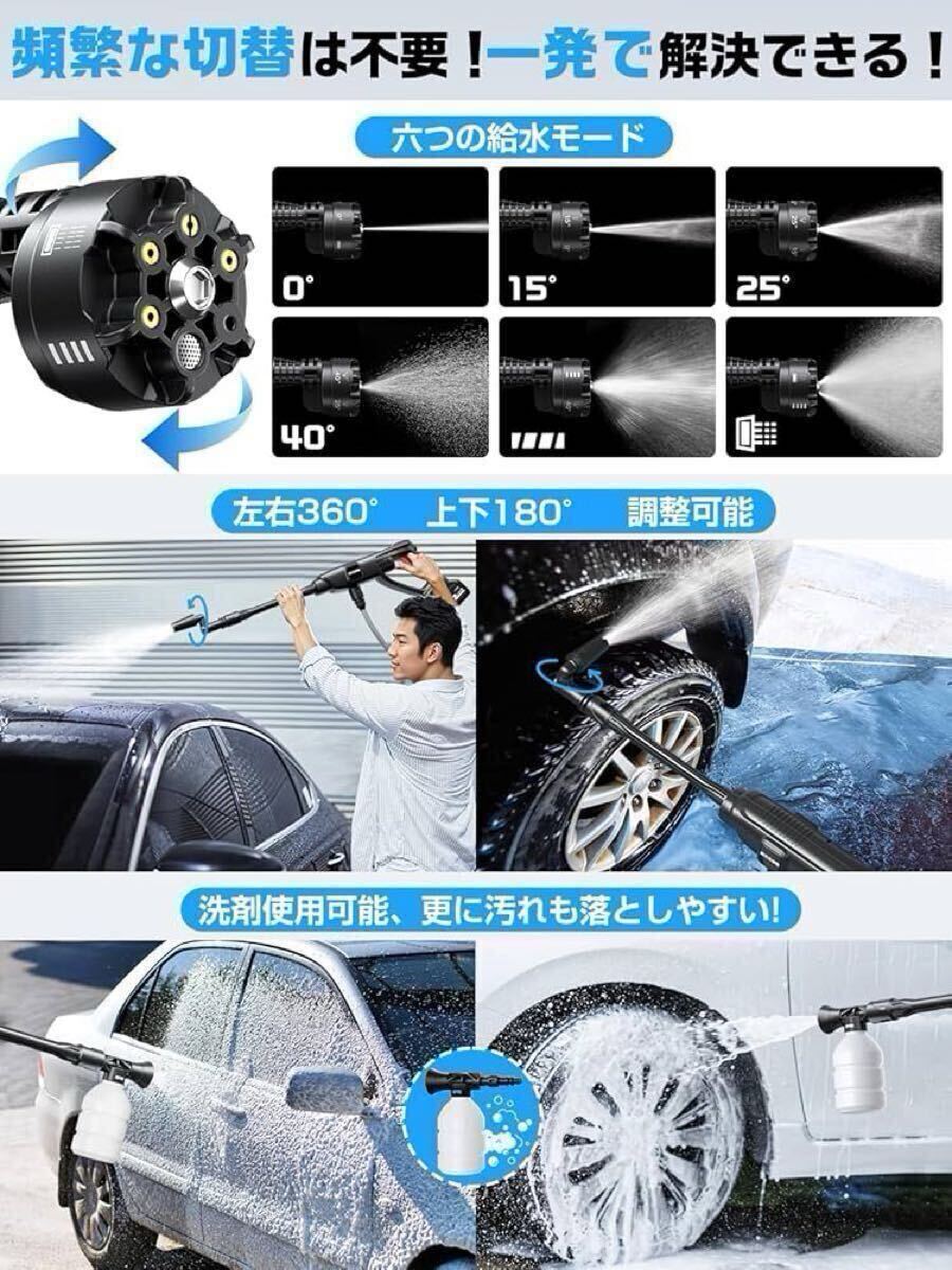 高圧洗浄機 コードレス 充電式【2025新登場強化版】バッテリー式 高圧洗浄機 コードレス 充電式【2025新登場強化版】バッテリー式