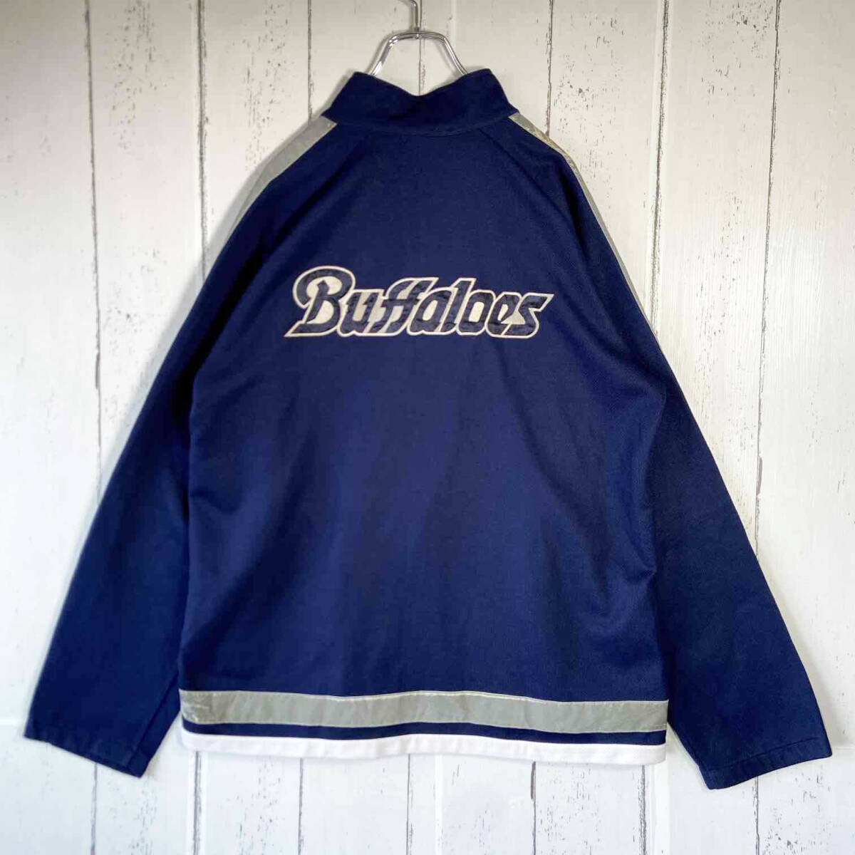 オリックス バファローズ ビンテージ トラックジャケット 古着 L ネイビー USED】 オリックス バファローズ ORIX Buffaloes ビンテージ