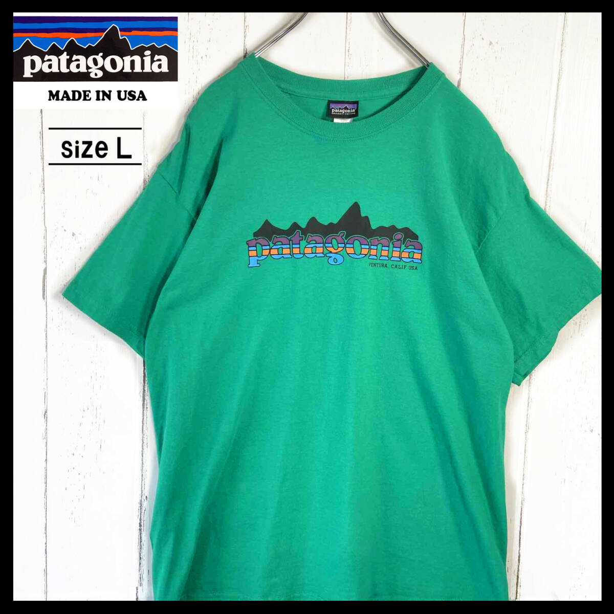 USED】パタゴニア Patagonia Tシャツ USA製 古着 グリーン( L USED】パタゴニア Patagonia Tシャツ USA製 古着 グリーン( L