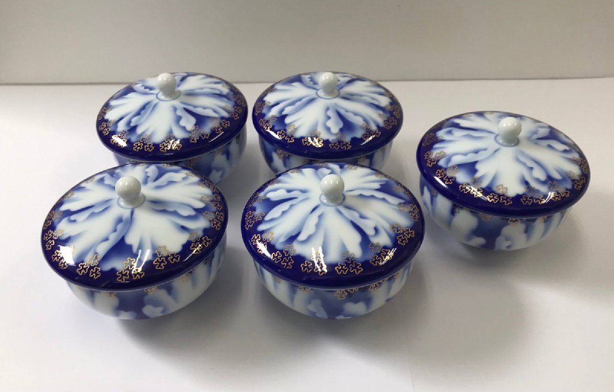 1円~【美品】深川製磁 牡丹金ミル 松型茶器揃 急須 湯呑 蓋付き 1円~【美品】深川製磁 牡丹金ミル 松型茶器揃 急須 湯呑 蓋付き