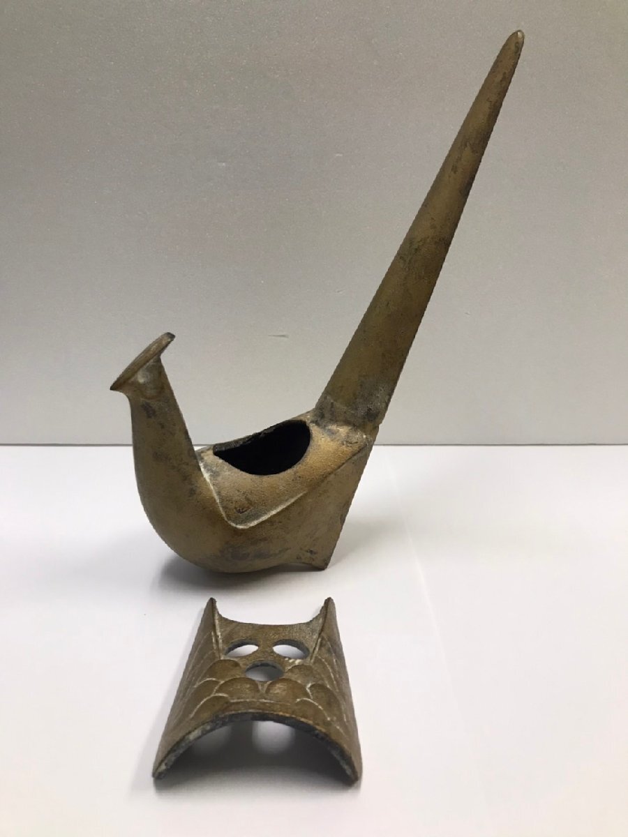1円~【保管品】高岡銅器 三枝惣太郎造 瑞獣香炉(銅製)|売買 1円~【保管品】高岡銅器 三枝惣太郎造 瑞獣香炉(銅製)|売買