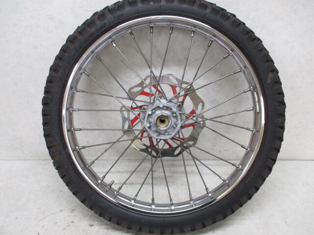 5★KLX125用フロントホイール424　純正.めくれ無.19×1.40.LX125C.〔検索用〕D-トラッカー125.KLX150.KX80.85.100.KDX125.200