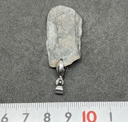 【石庵】秋田県玉川溫泉産 渋黒北投石原石 ペンダントトップ 約9.5ｇ 0.20μsv/h