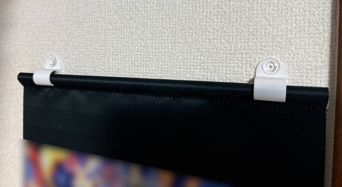 タペストリーホルダー 小サイズ 壁貼り用 内径14mm 推し活にどうぞ! 白 TPS1-W 2個セット_画像7