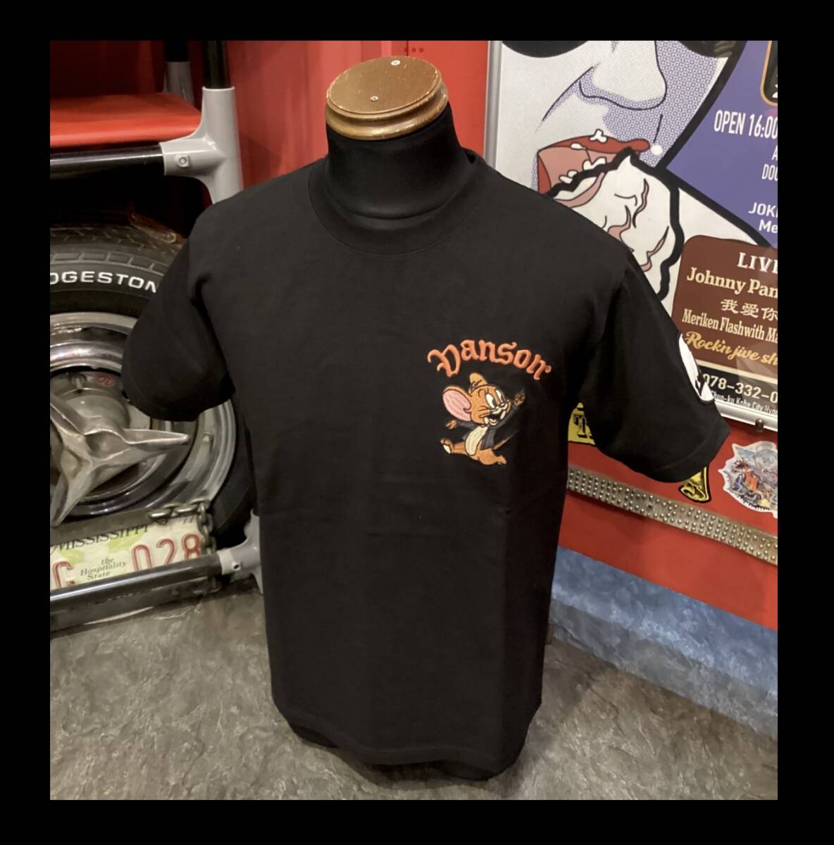 ルーニー★新品★Tシャツ★2512【Msize】黒★猫★TJV-2512★トムとジェリー★アメリカンロングリバー55★ネバーマインド★大阪 VANSON_画像2