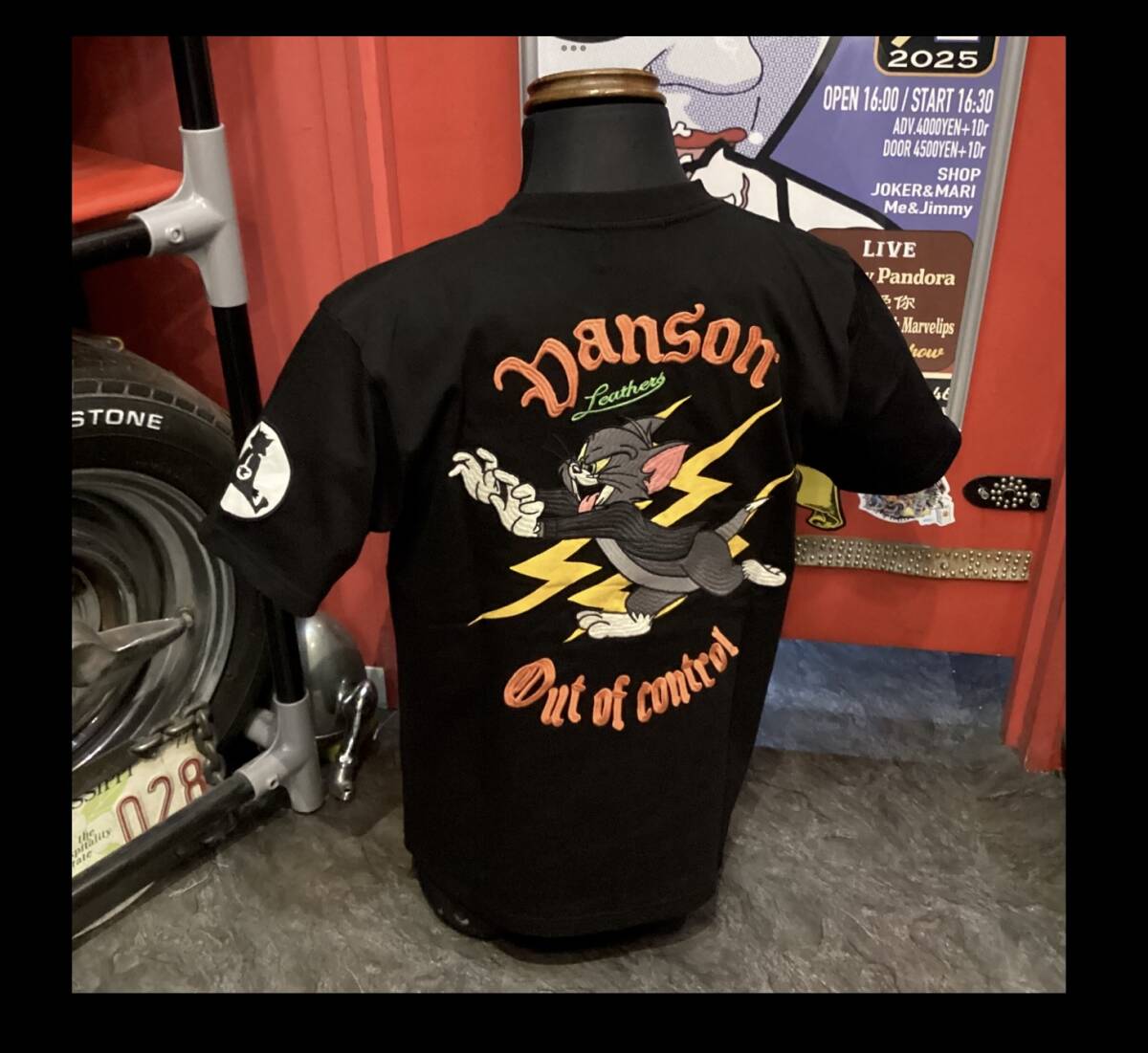 ルーニー★新品★Tシャツ★2512【Msize】黒★猫★TJV-2512★トムとジェリー★アメリカンロングリバー55★ネバーマインド★大阪 VANSON_画像5