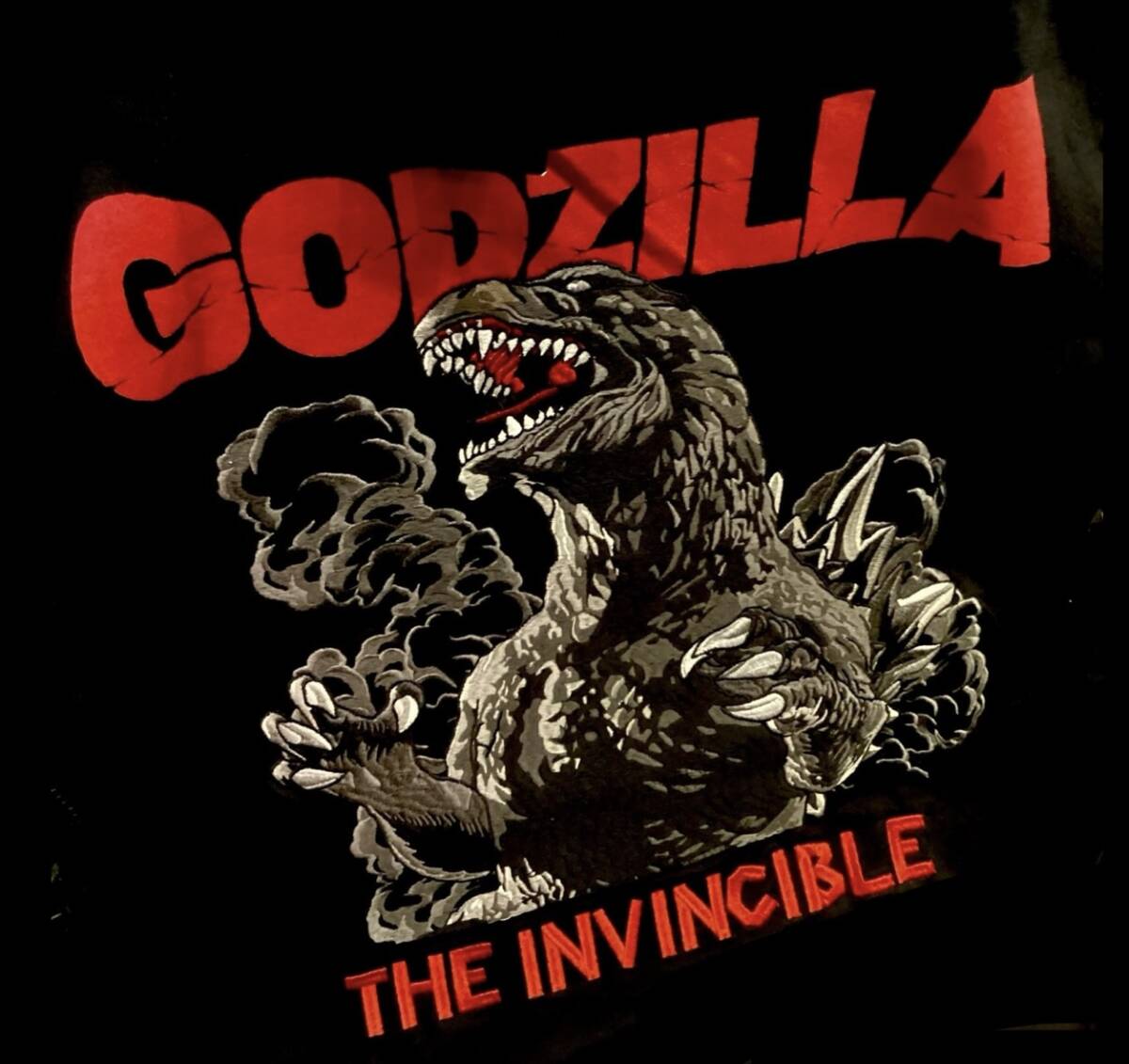 ゴジラ★新品★Tシャツ【Ｍsize】GZL-2503★昭和★特撮★GODZILLA★東宝★映画★炎★大阪★アメリカ村★刺繍★アメリカンロングリバー55_画像3