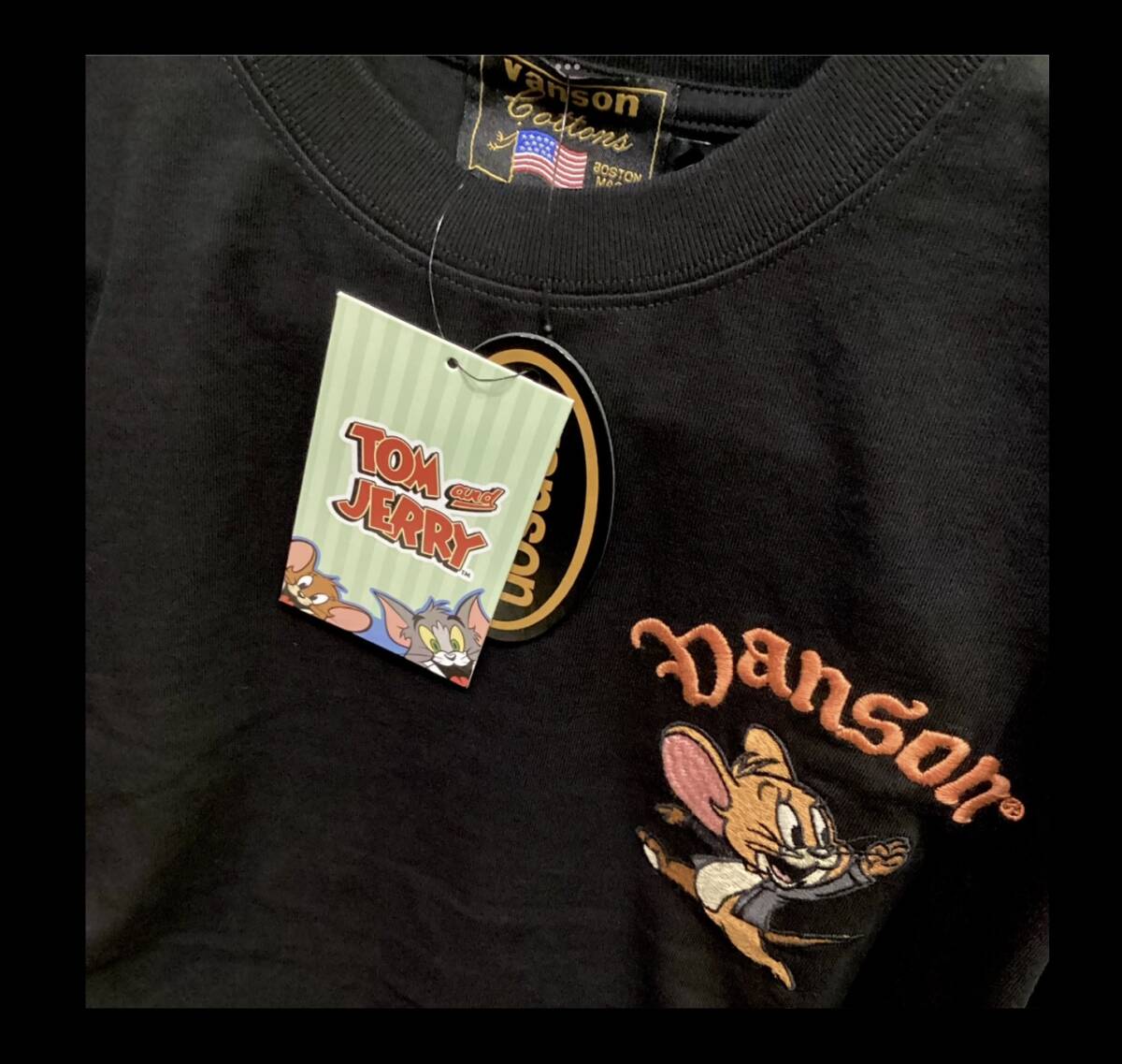 ルーニー★新品★Tシャツ★2512【Msize】黒★猫★TJV-2512★トムとジェリー★アメリカンロングリバー55★ネバーマインド★大阪 VANSON_画像6