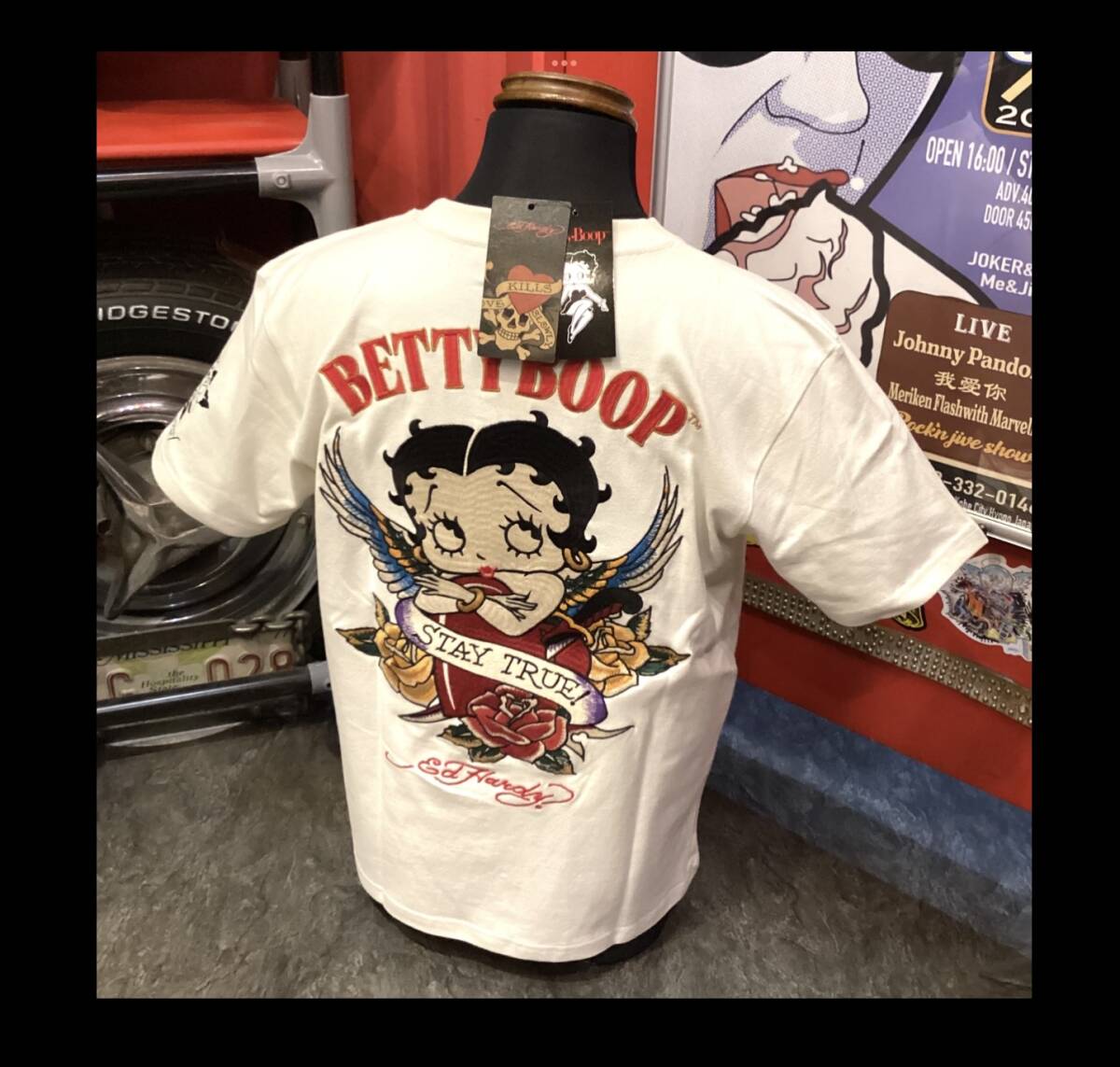 ベティブープ★新品★Tシャツ★2503【M】★BED-2503★BETTYBOOP★EdHardy★エドハーディー★ネバーマインド★アメリカンロングリバー55_画像1