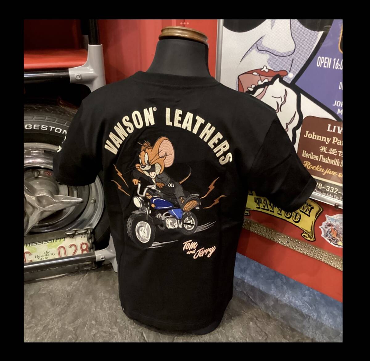 ルーニー★新品★Tシャツ★2518【Msize】黒★トムとジェリー★ネコ★アメリカンロングリバー55★TJV-2518★ネバーマインド★大阪アメリカ村_画像5