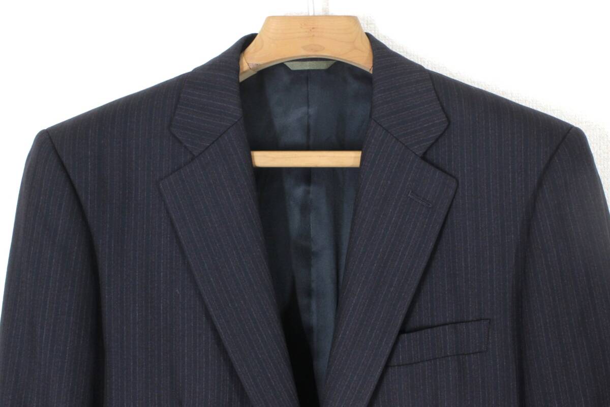79【極美品】ダーバン スーツ Y7 スリム體 LL XL メンズ ブラック 黒 シルク混ウール 面接 ビジネス tqe D'URBAN 秋冬 ★極美品★