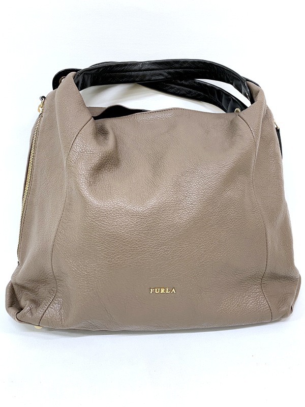 FURLA フルラ エリザベス 2wayバッグ レザー ブラウン ブラック FURLA フルラ エリザベス 2wayバッグ レザー ブラウン ブラック