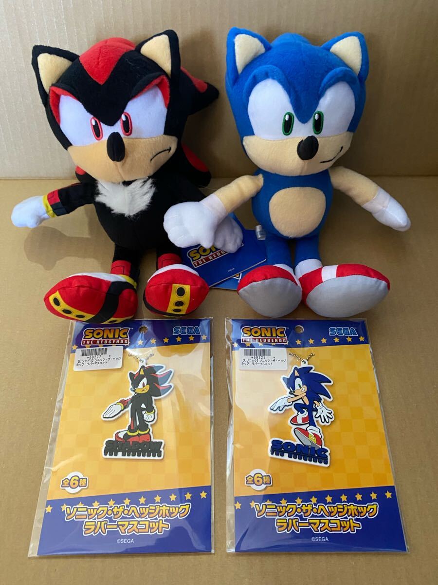 新品未使用】ソニック シャドウ ぬいぐるみ ラバーマスコット4点 新品未使用】ソニック シャドウ ぬいぐるみ ラバーマスコット4点