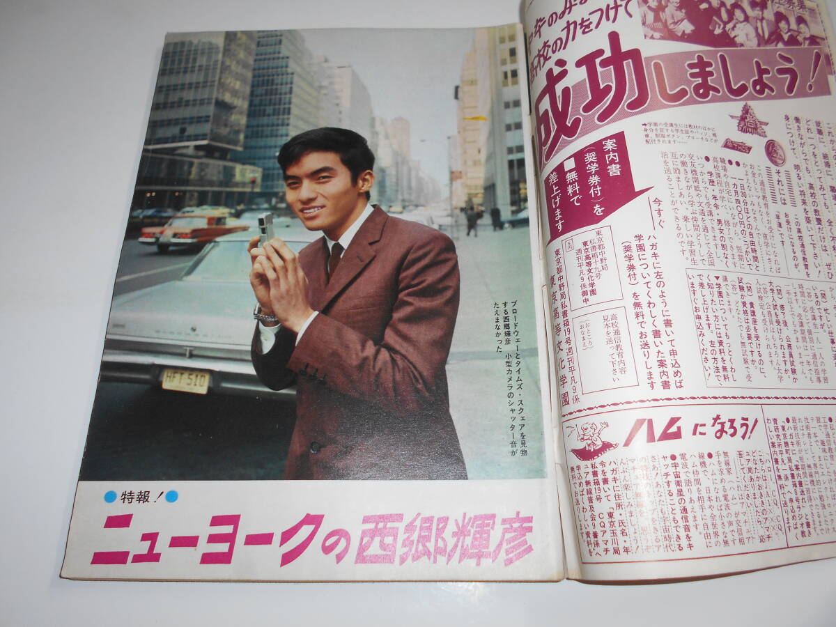 run☆ページ 週刊平凡 1965年昭和40年11 25 浜田光夫/西郷輝彦/長嶋茂雄/市川