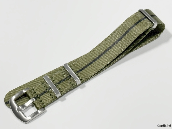 ラグ幅20mm 高品質 光沢NATOベルト ストラップ 腕時計ベルト グリーン ブラック 時計用バンド ファブリック