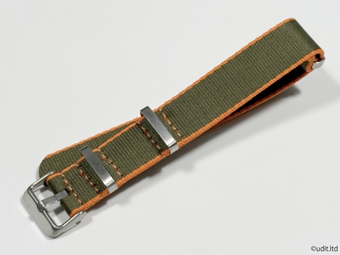 ラグ幅20mm NATO ベルト ストラップ カーキ オレンジ 腕時計ベルト ファブリック ナイロン 時計用バンド