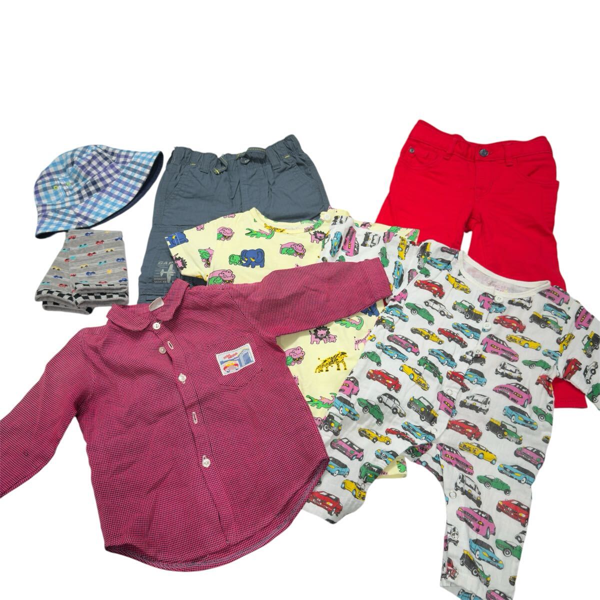 IZ-71 BabyGap cobycoby ベビー服 子供服 5點(diǎn)セット 男の子 女の子 デニム ジーンズ パンツ ロンパース 70?90サイズ 中古