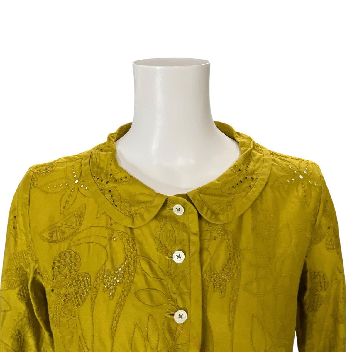 極美品 49AV ジュンコシマダ 花 鳥柄 コットン セットアップ 極美品 49AV ジュンコシマダ 花 鳥柄 コットン セットアップ