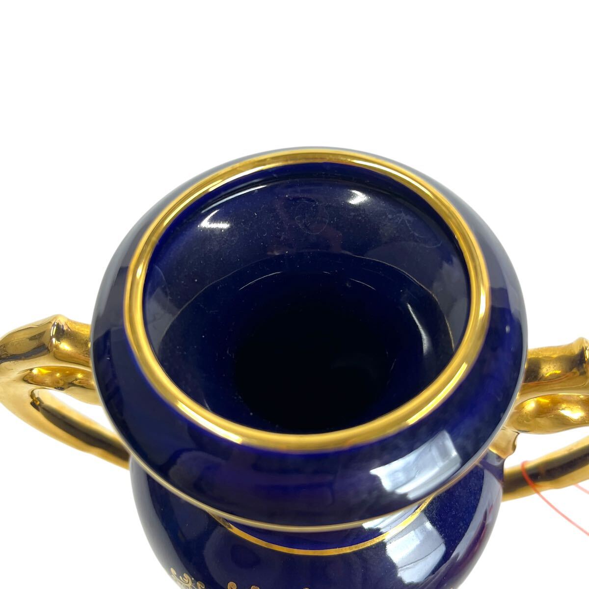 リモージュ LIMOGES 青×ゴールド 豪華 花瓶花器 フラワーベース リモージュ LIMOGES 青×ゴールド 豪華 花瓶花器 フラワーベース