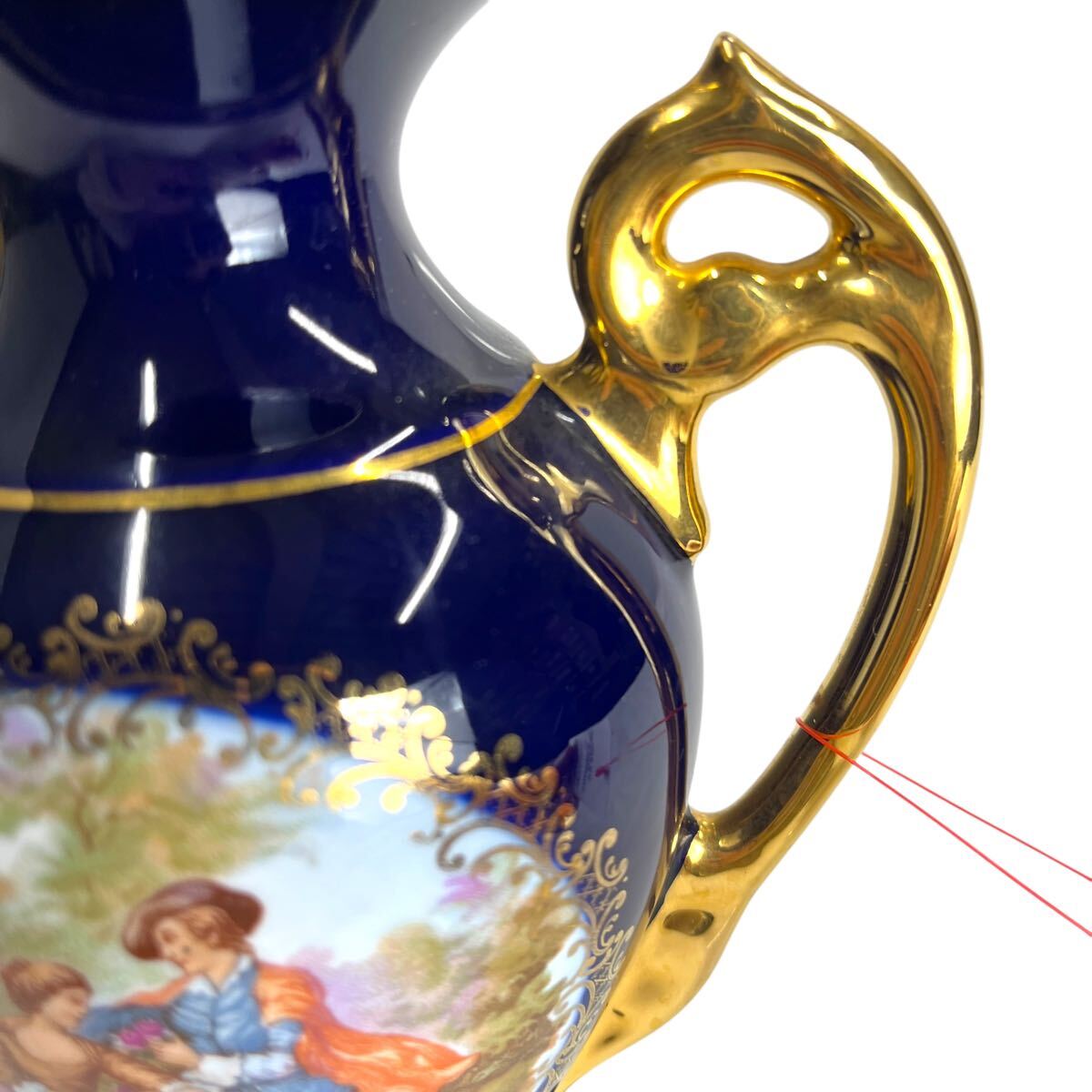 リモージュ LIMOGES 青×ゴールド 豪華 花瓶花器 フラワーベース リモージュ LIMOGES 青×ゴールド 豪華 花瓶花器 フラワーベース