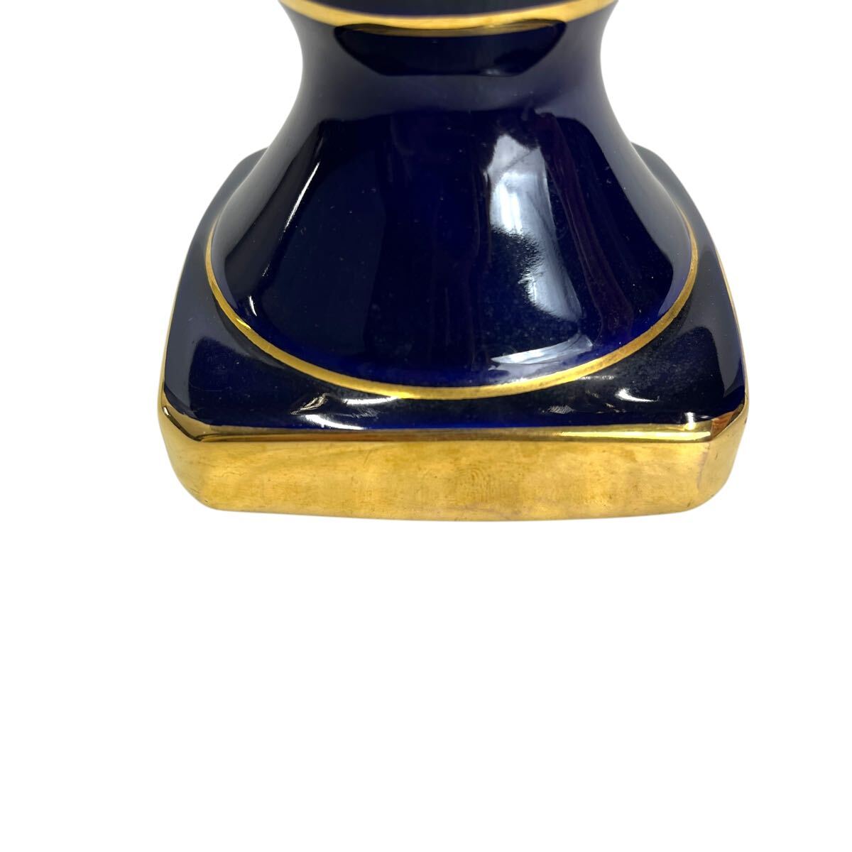 リモージュ LIMOGES 青×ゴールド 豪華 花瓶花器 フラワーベース リモージュ LIMOGES 青×ゴールド 豪華 花瓶花器 フラワーベース