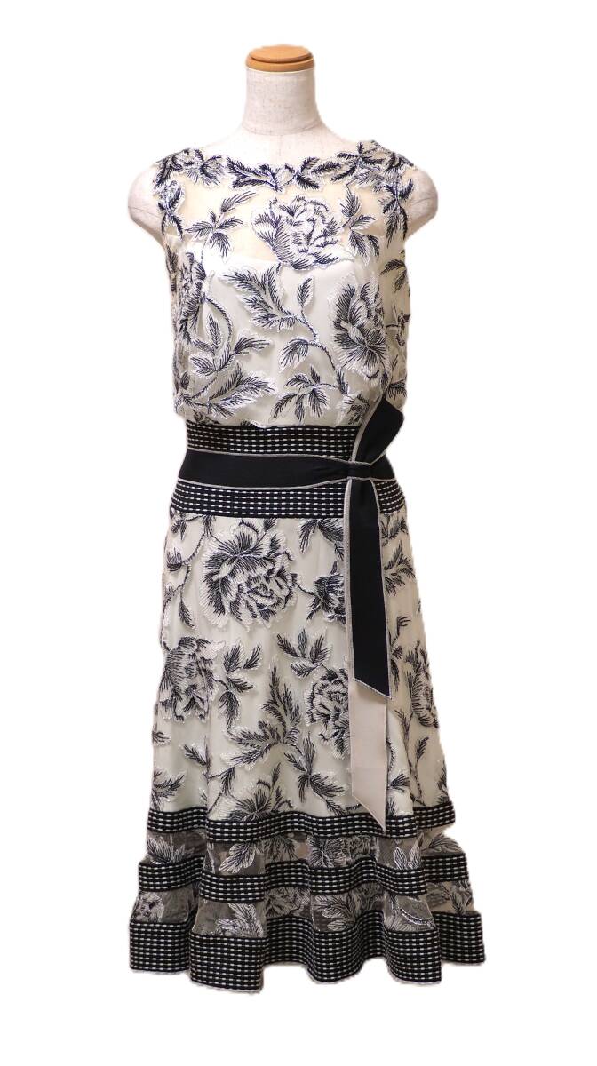 TADASHI SHOJI タダシショージ IVORY BLACK & SILVER ワンピース TADASHI SHOJI タダシショージ IVORY BLACK & SILVER ワンピース