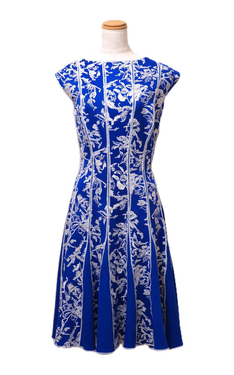 TADASHI SHOJI タダシショージ ROYAL BLUE & IVORY ワンピース TADASHI SHOJI タダシショージ ROYAL BLUE & IVORY ワンピース