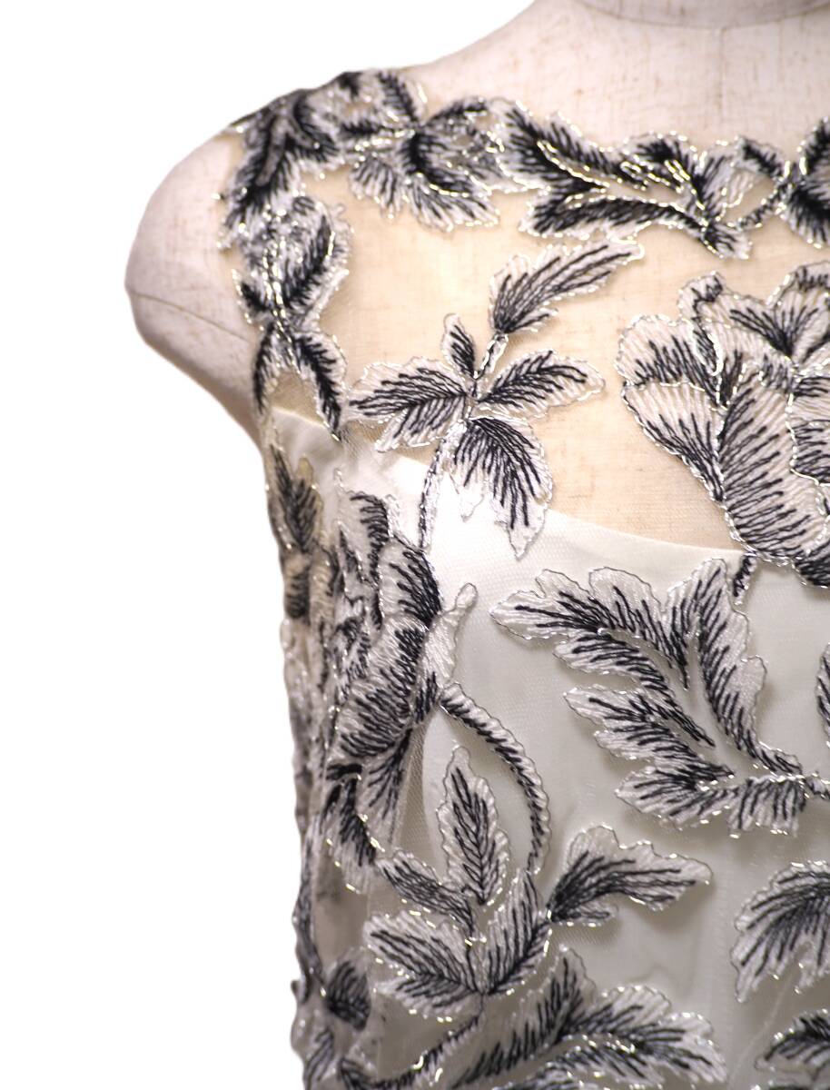 TADASHI SHOJI タダシショージ IVORY BLACK & SILVER ワンピース TADASHI SHOJI タダシショージ IVORY BLACK & SILVER ワンピース